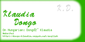 klaudia dongo business card